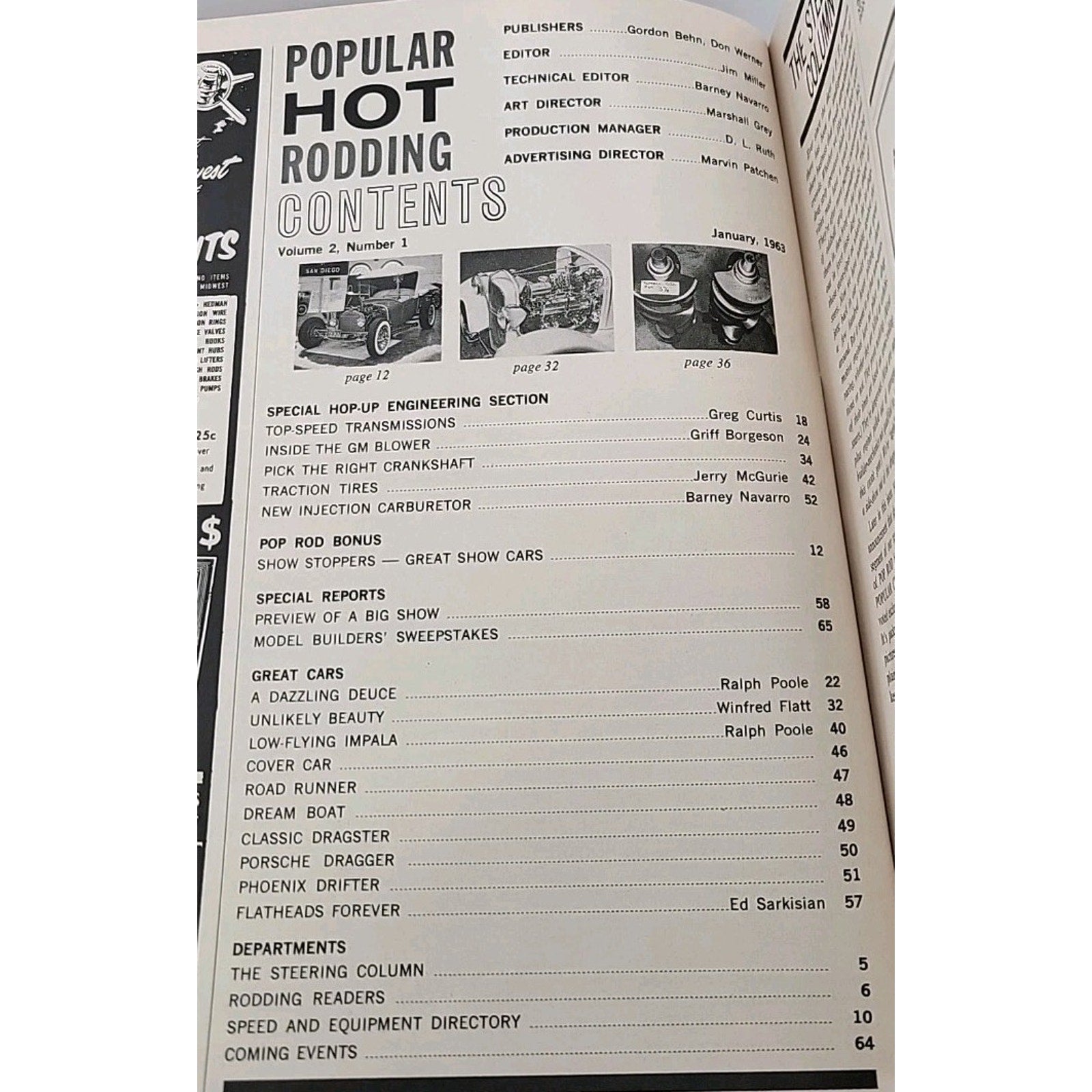 Popular Hot Rodding Magazine January 1963