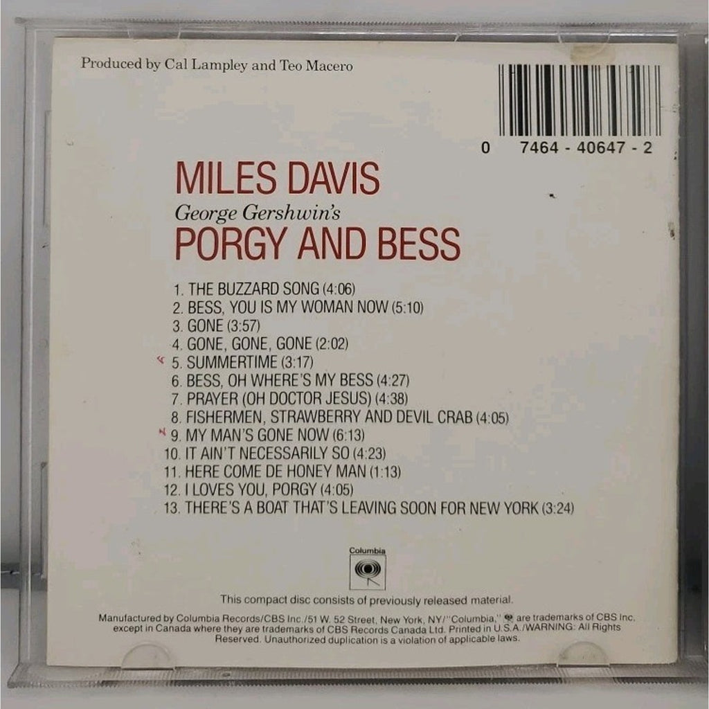 Miles Davis - George Gershwin's Porgy and Bess (CD)