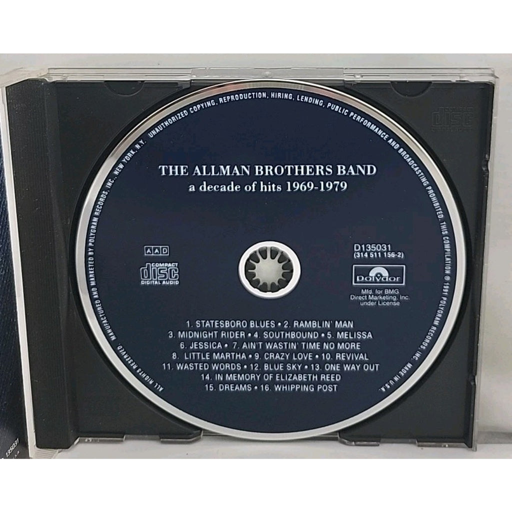 Decade of Hits 1969-79 by Allman Brothers (CD, 1991)