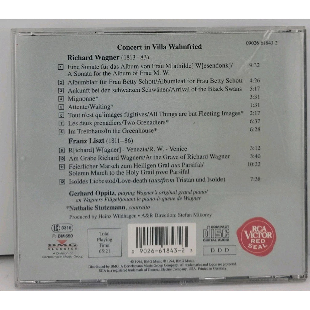 Wagner Liszt - Concert in Villa Wahnfried CD 1994 Classical RCA Victor