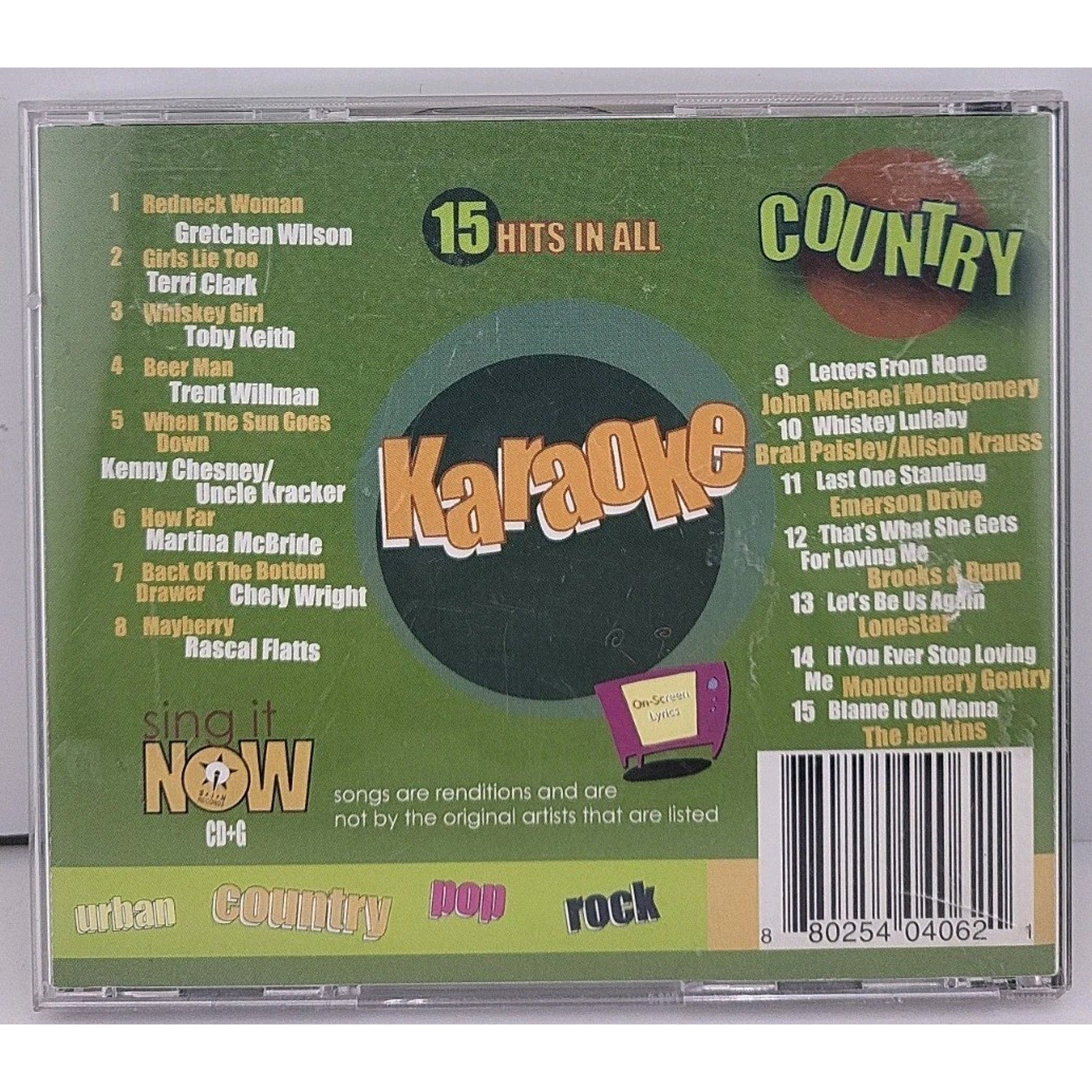Sing It Now Country Hits Summer 2004 Karaoke CDG - Audio CD