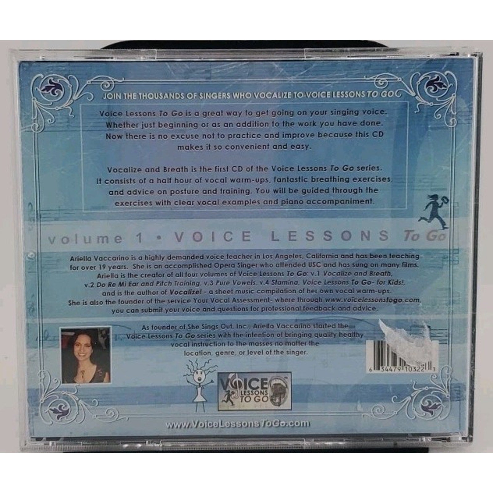 Voice Lessons to Go CD Volume 1 *Vocalize and Breathe*