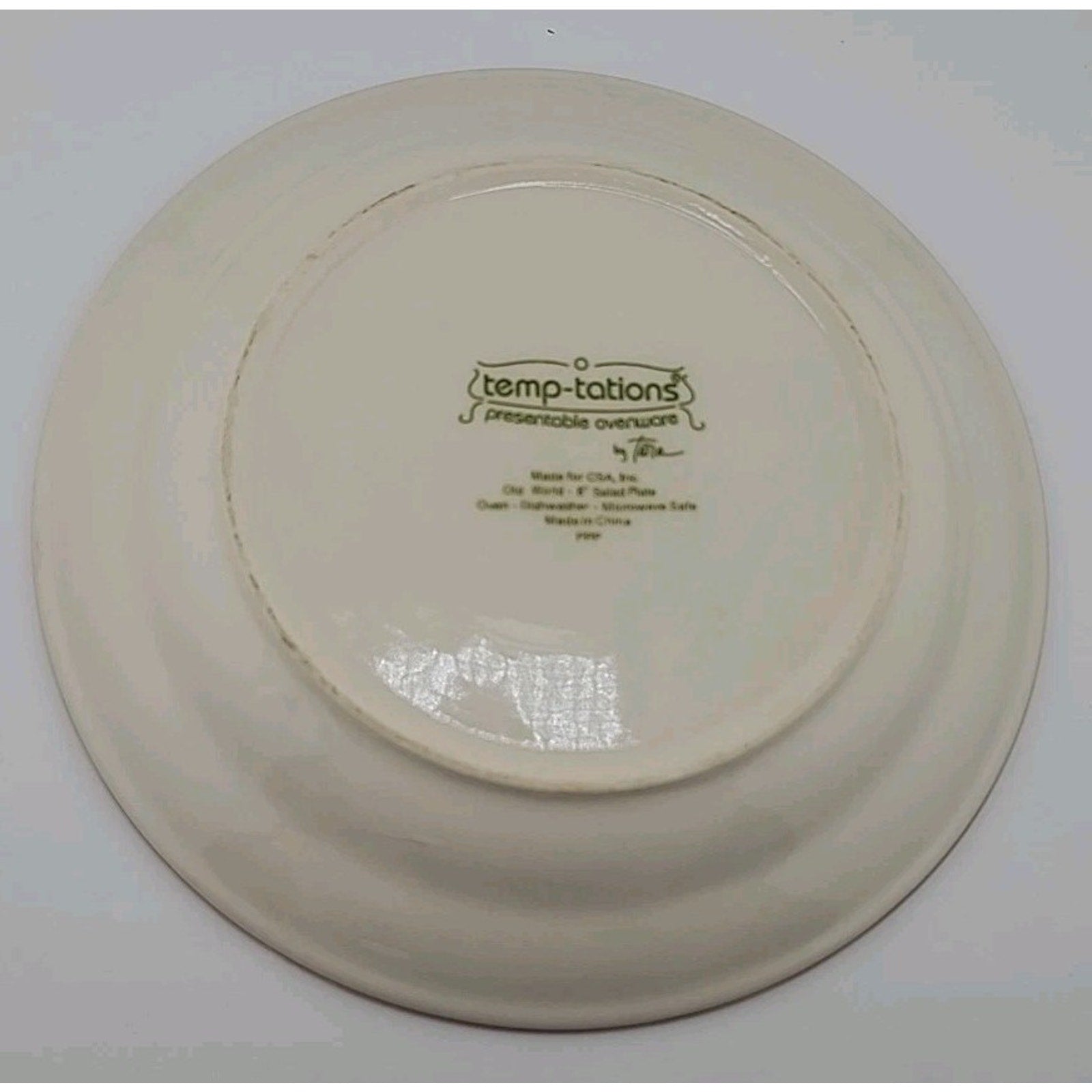 Set of 6 Temptations Ovenware by Tara Old World Cranberry Red 8” Salad Plates