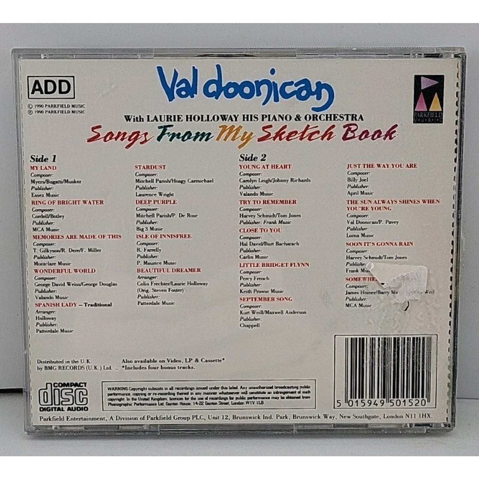 Val Doonican Songs From My Sketch Book (CD)