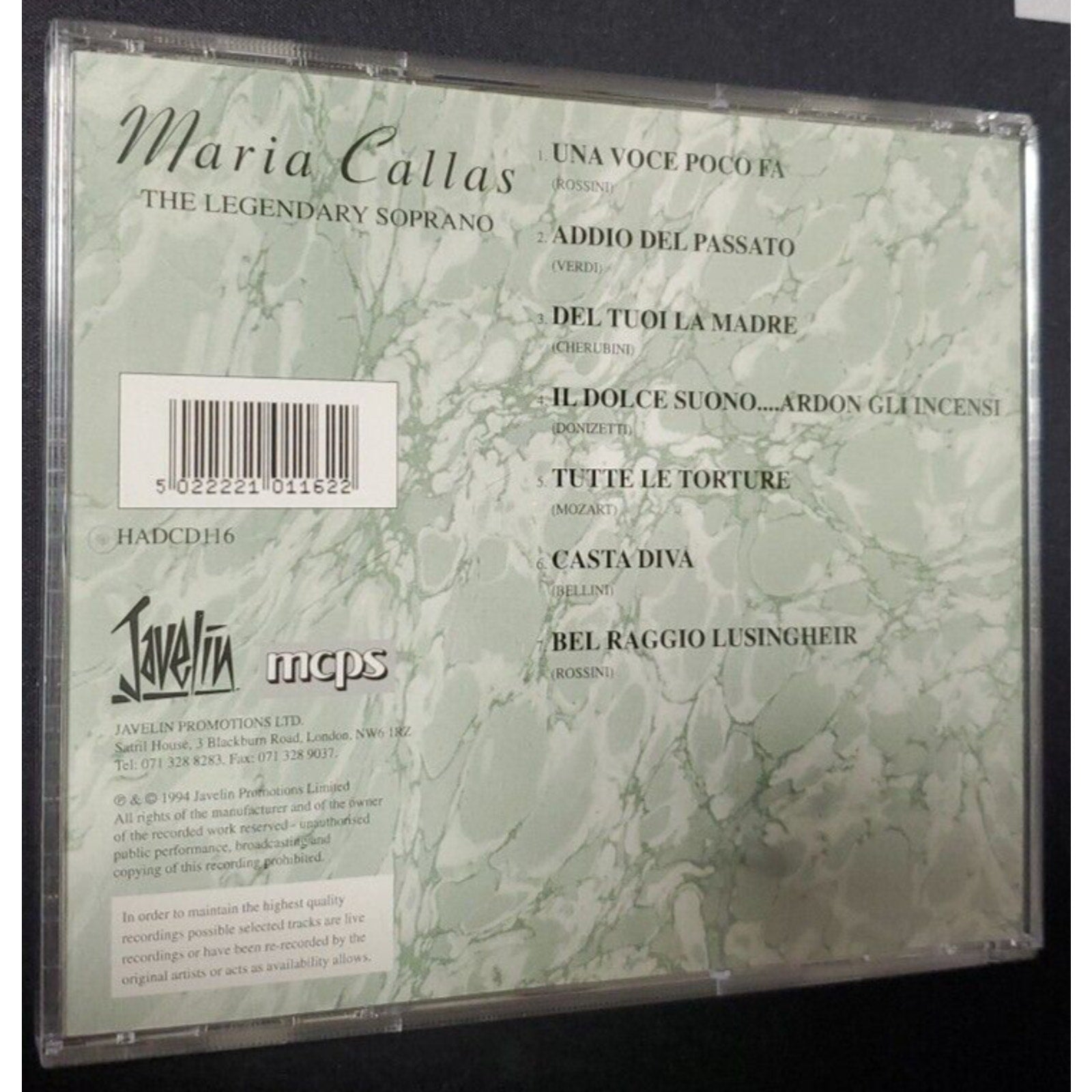 Maria Callas - The Legendary Soprano (CD)
