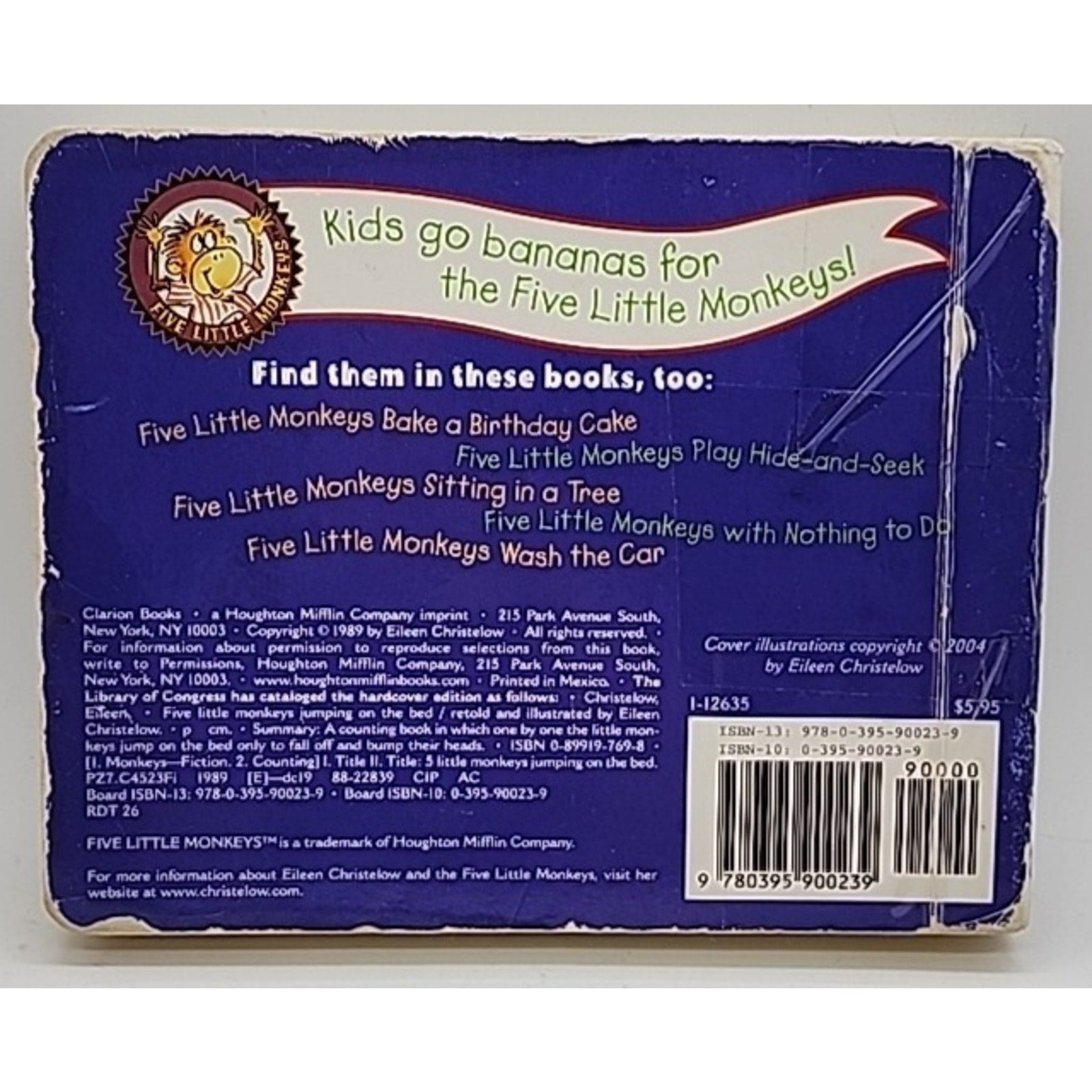 Five Little Monkeys Jumping on the Bed by Eileen Christelow (1998, Children's