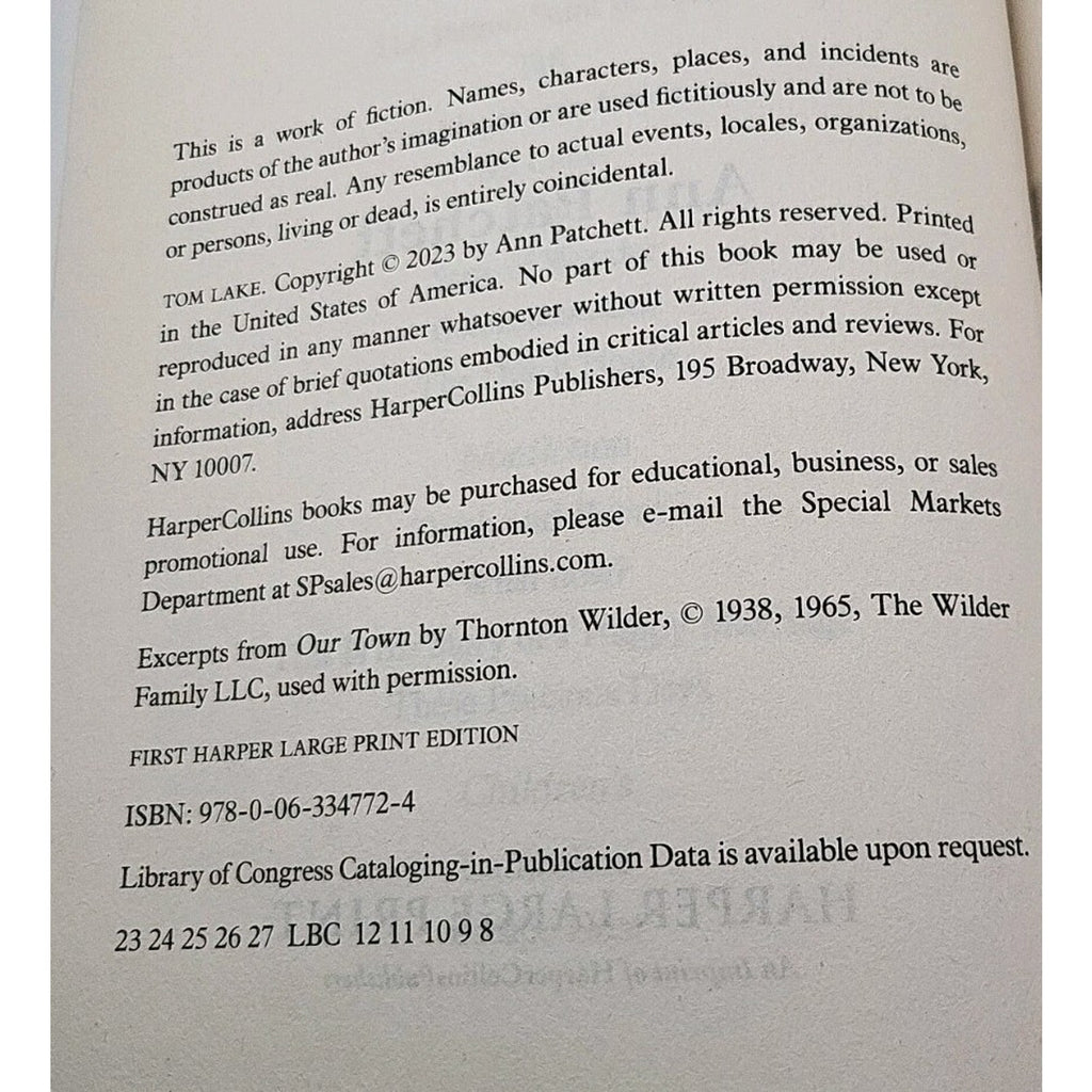 Tom Lake: A Novel - Paperback By Patchett, Ann