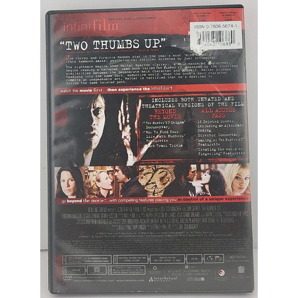 The Number 23 (DVD, 2007)