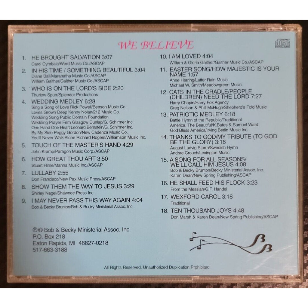 Bob & Becky We Believe (CD)