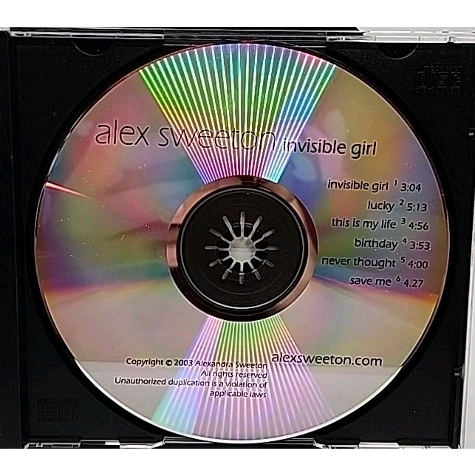 Alex Sweeton - Invisibile Girl - 2003 (CD)