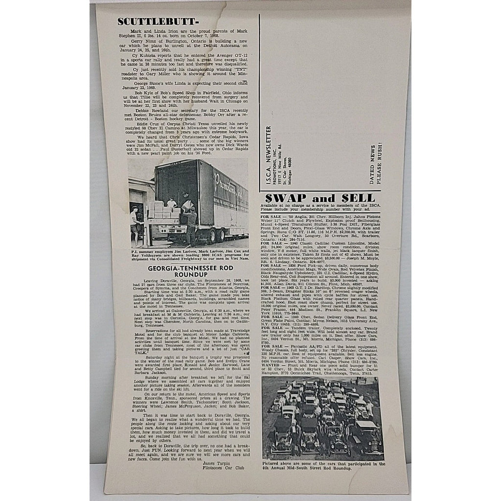 ISCA Newsletter November 1968 Volume IX Number 3