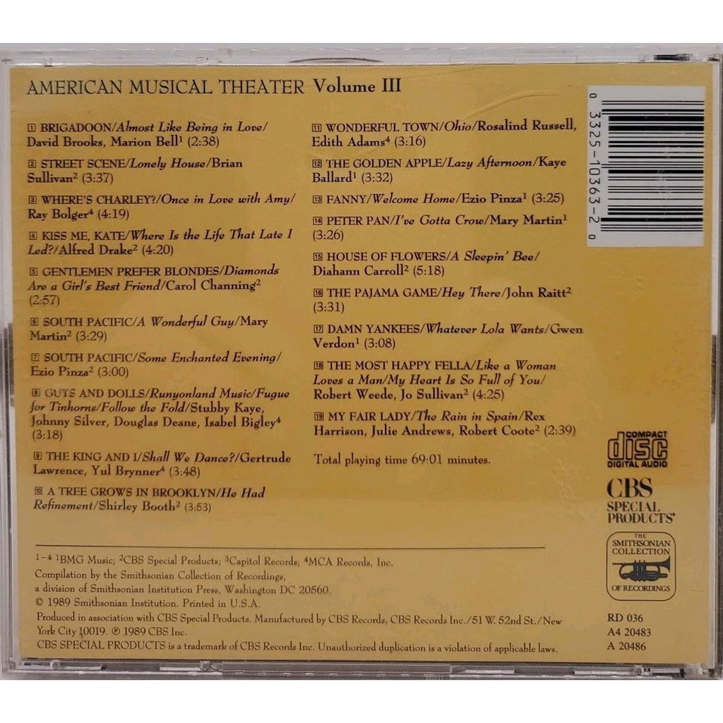 American Music Theater Volume III - Smithsonian Collection CD
