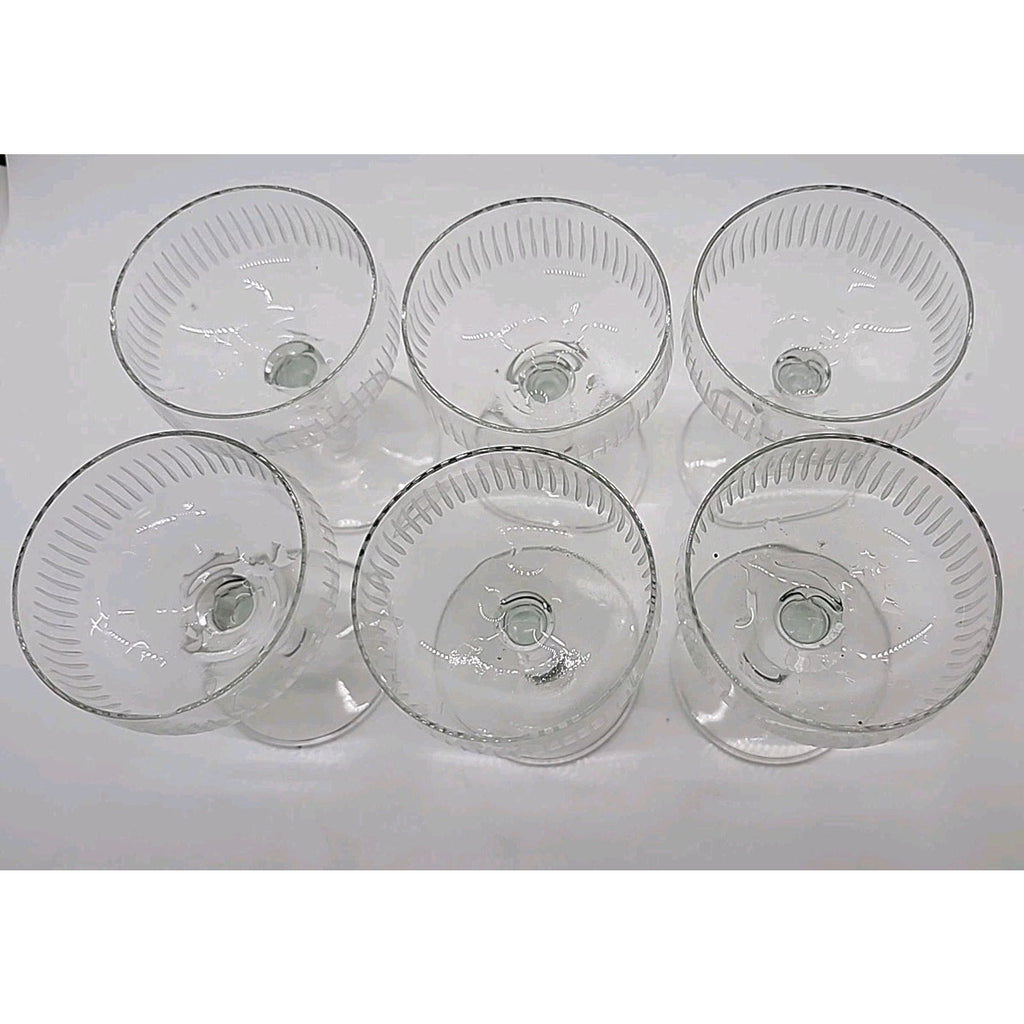 Textured Glass Wineglass / Champagne Sherries Set of 11 Cups