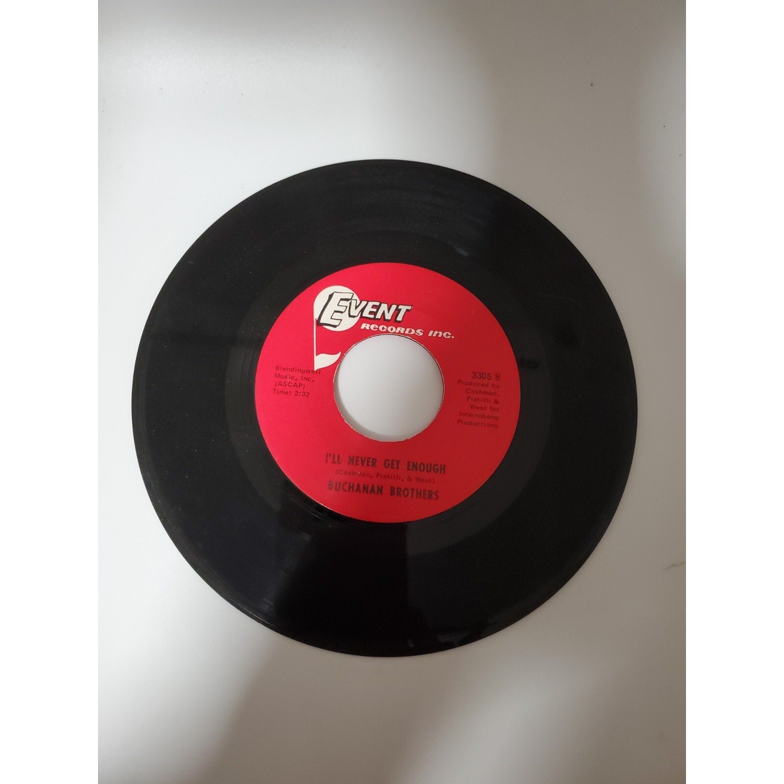 Buchanan Brothers - I'll Never Get Enough - 45RPM Record - Singles