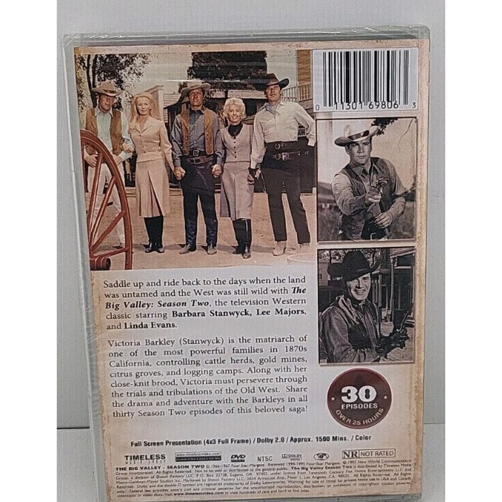 The Big Valley: Season Two (DVD, 1966) *Brand New*
