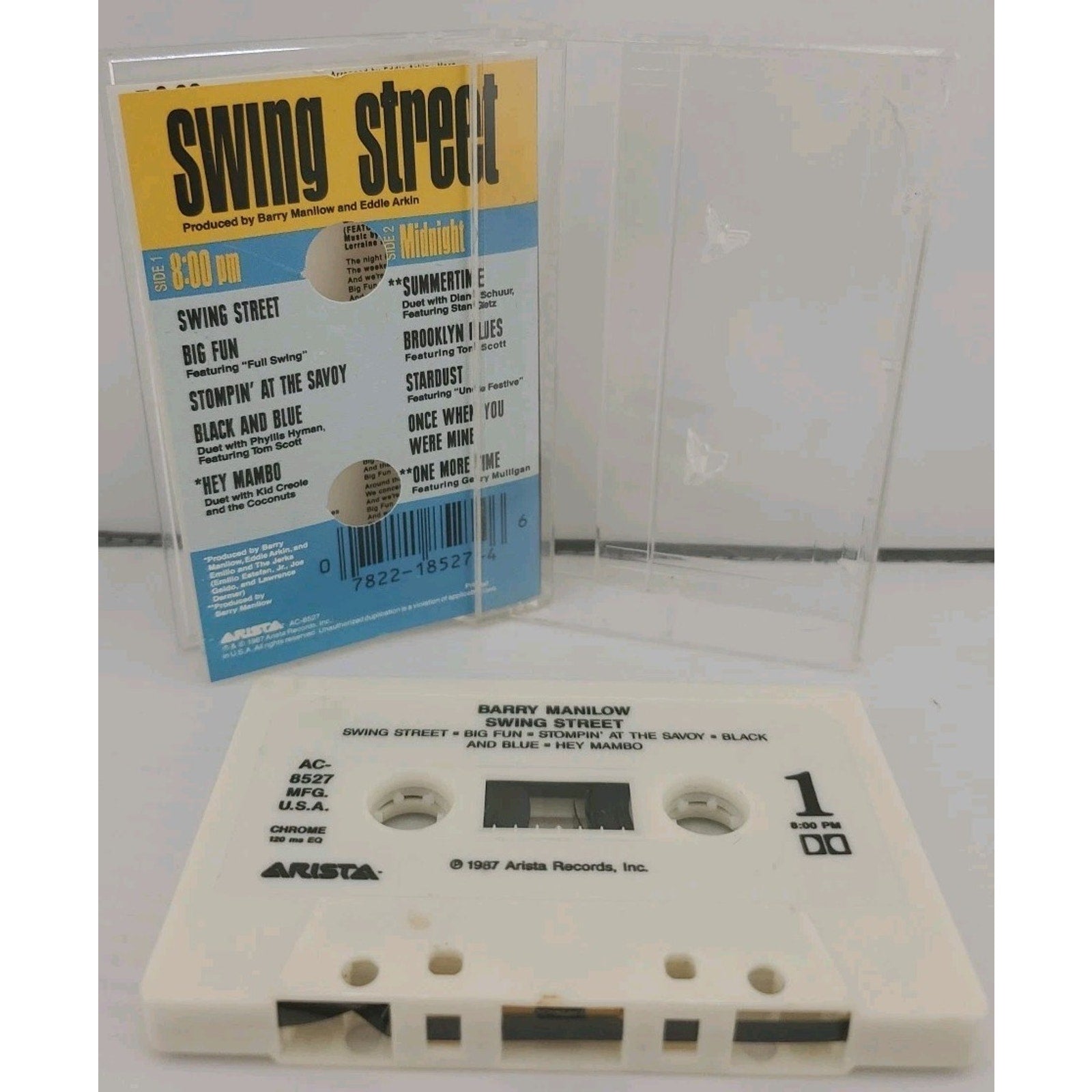 Swing Street by Barry Manilow - Cassette - 1987 - Arista