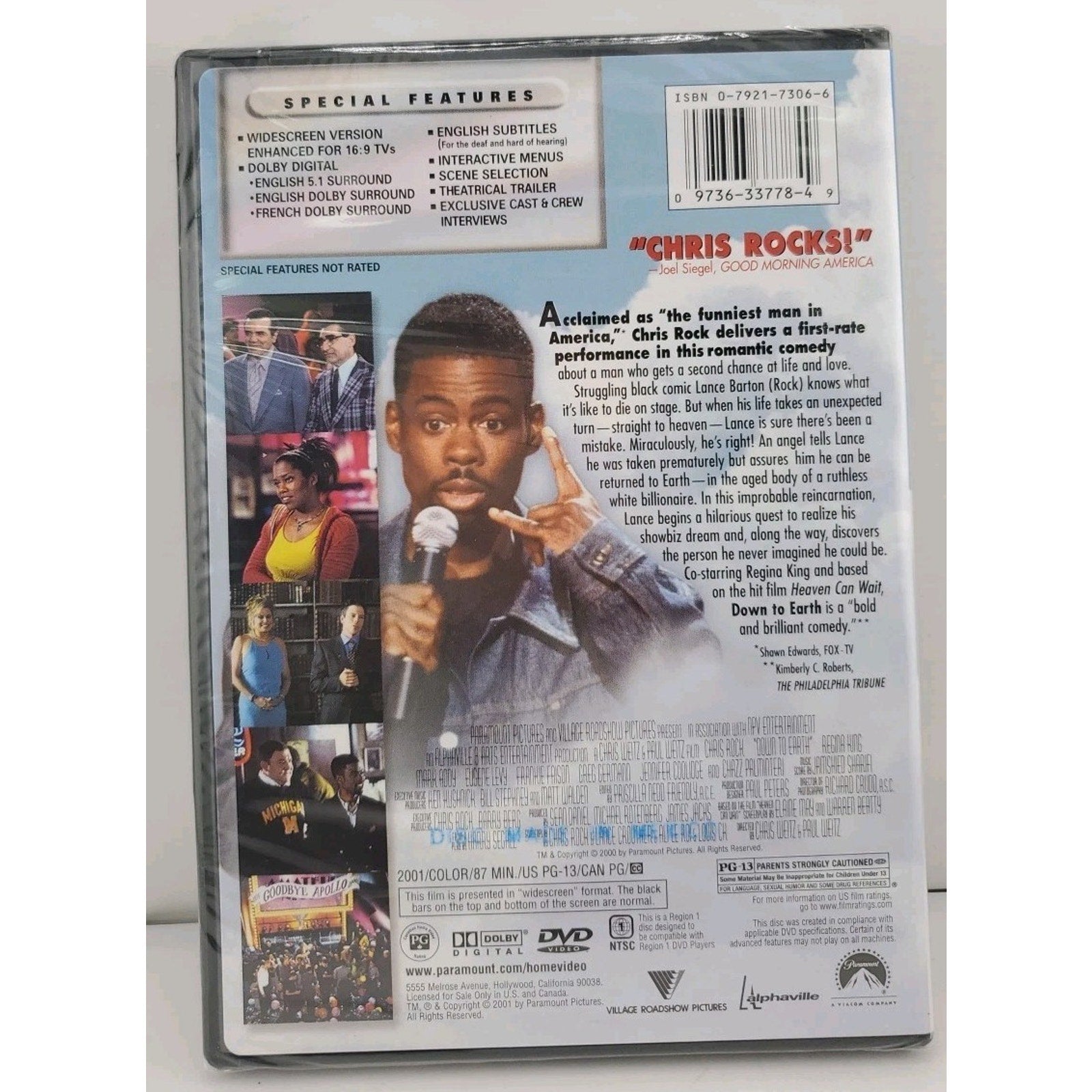 Down to Earth (DVD, 2001, Widescreen Collection) *Brand New*