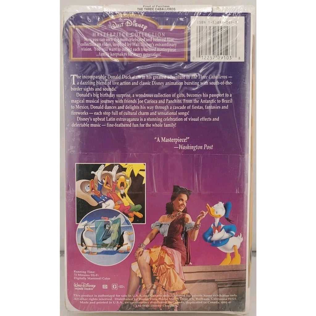 The Three Caballeros (VHS, 1997) *Brand New*