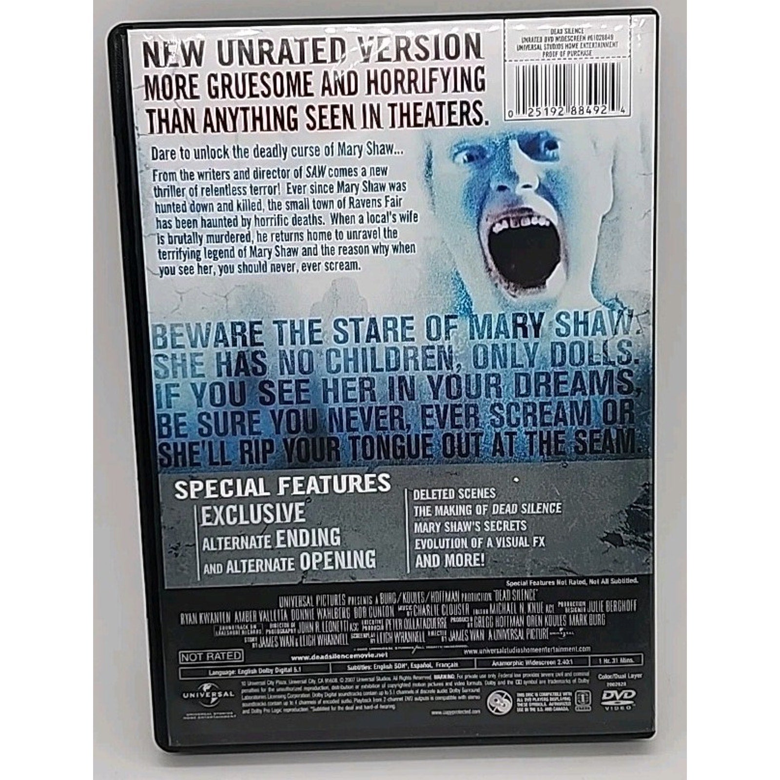 Dead Silence (Unrated) (DVD, 2007)