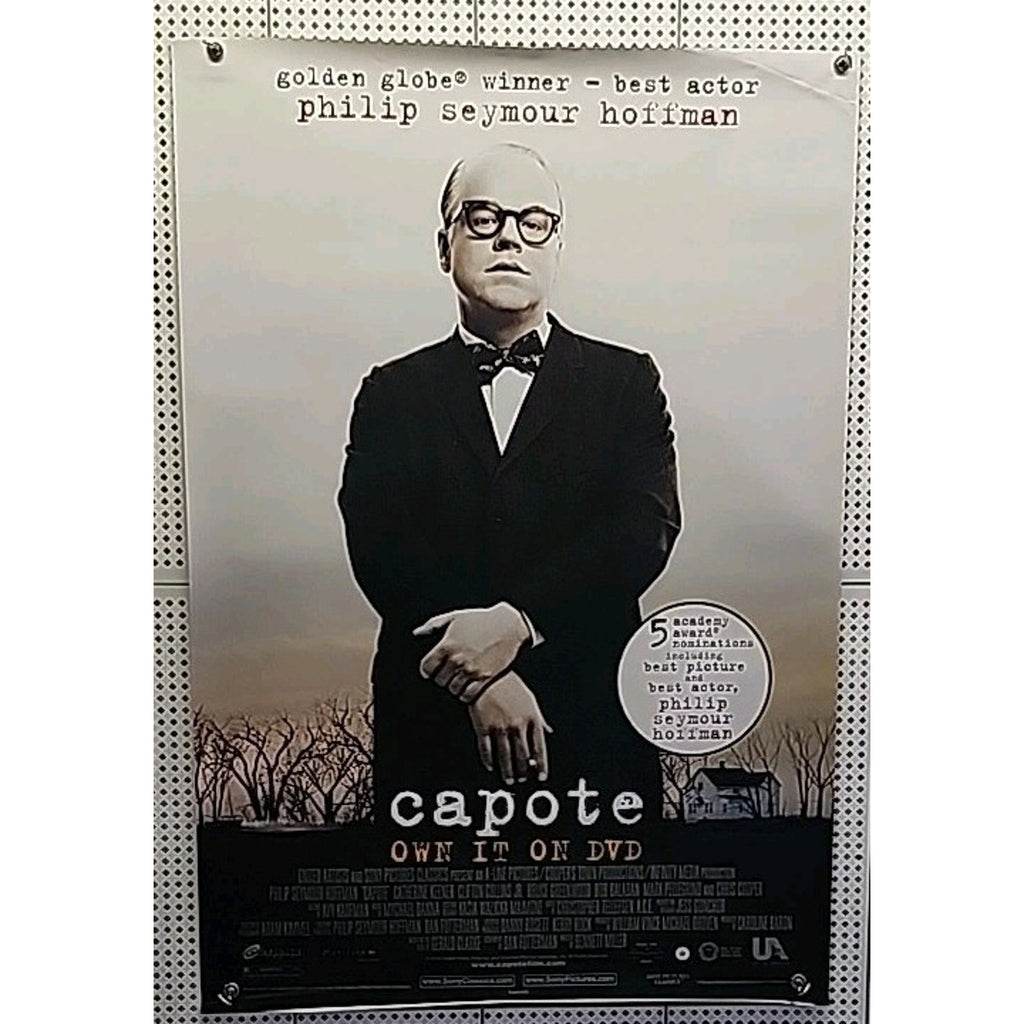 Capote Promo Movie Theater Poster 2005 w/ Philip Seymour Hoffman 27"w x 40"h