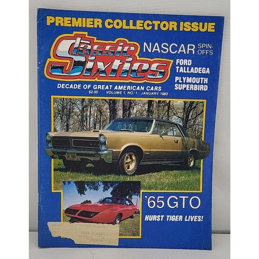 Classical Sixties Decade Of Great American Cars Volume 1 No 1 January 1983