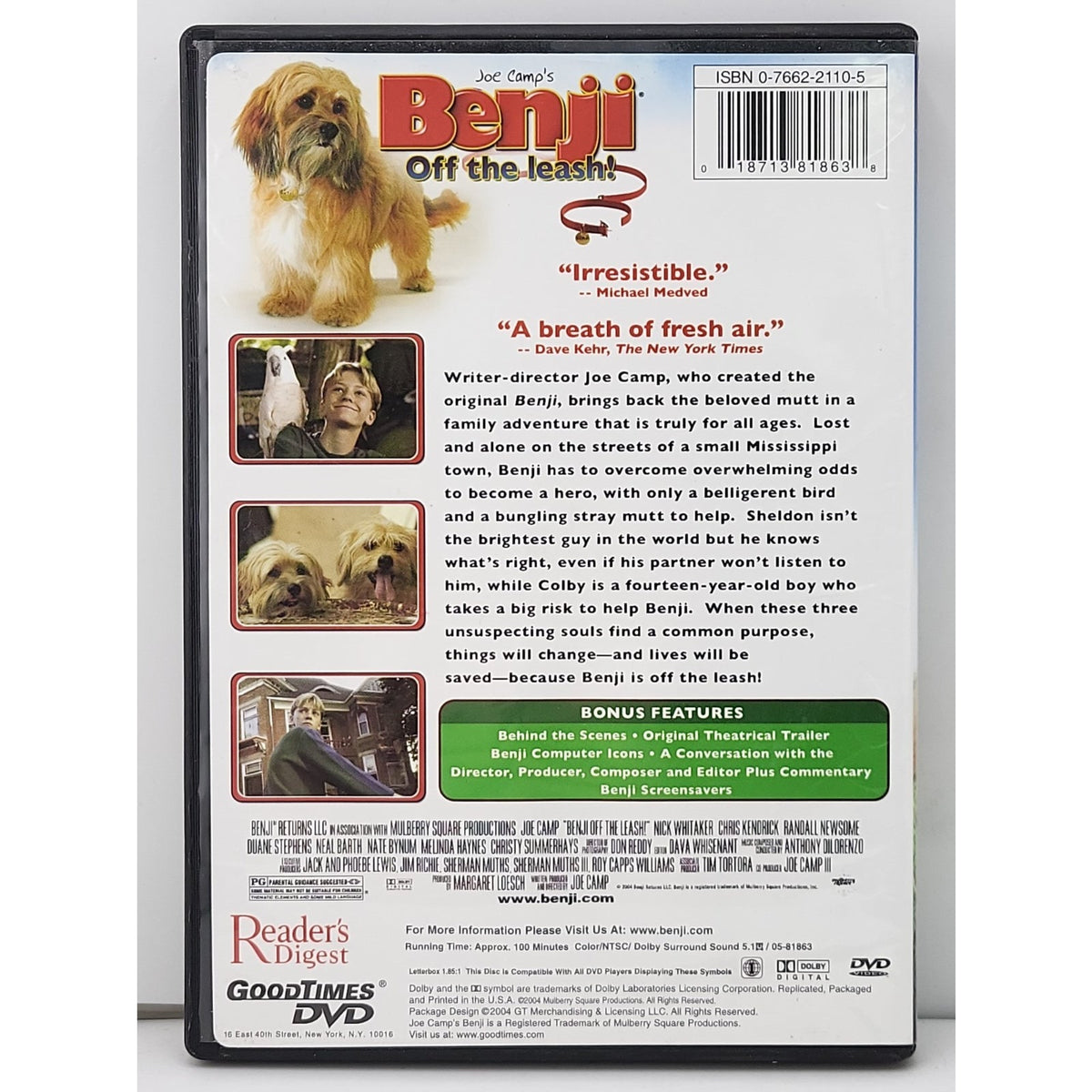 Benji: Off the Leash (DVD, 2004)