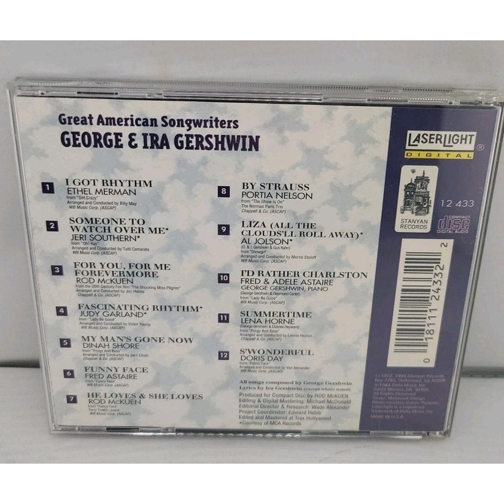 Great American Songwriters by George Gershwin (CD, Oct-1994, Delta Distribution)