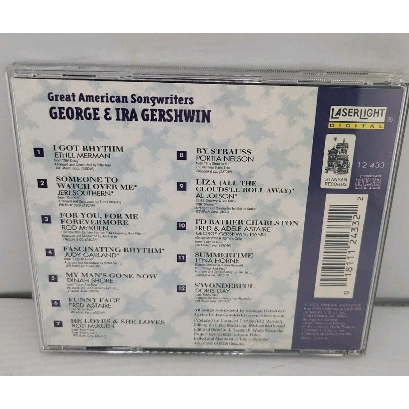 Great American Songwriters by George Gershwin (CD, Oct-1994, Delta Distribution)