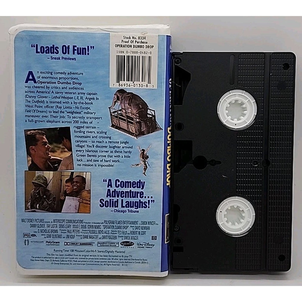 Operation Dumbo Drop (VHS, 1996, Clam Shell)