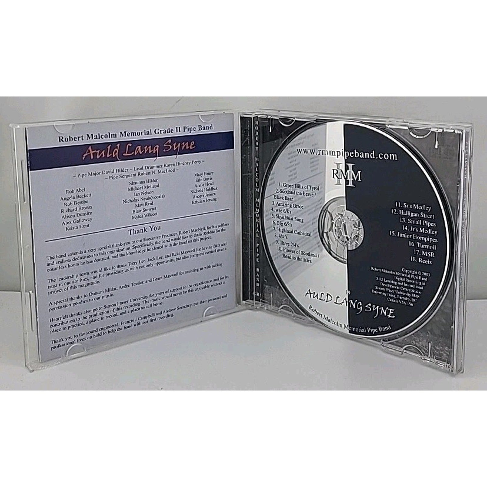 Auld Lang Syne By Robert Malcolm Memorial Pipe Band CD