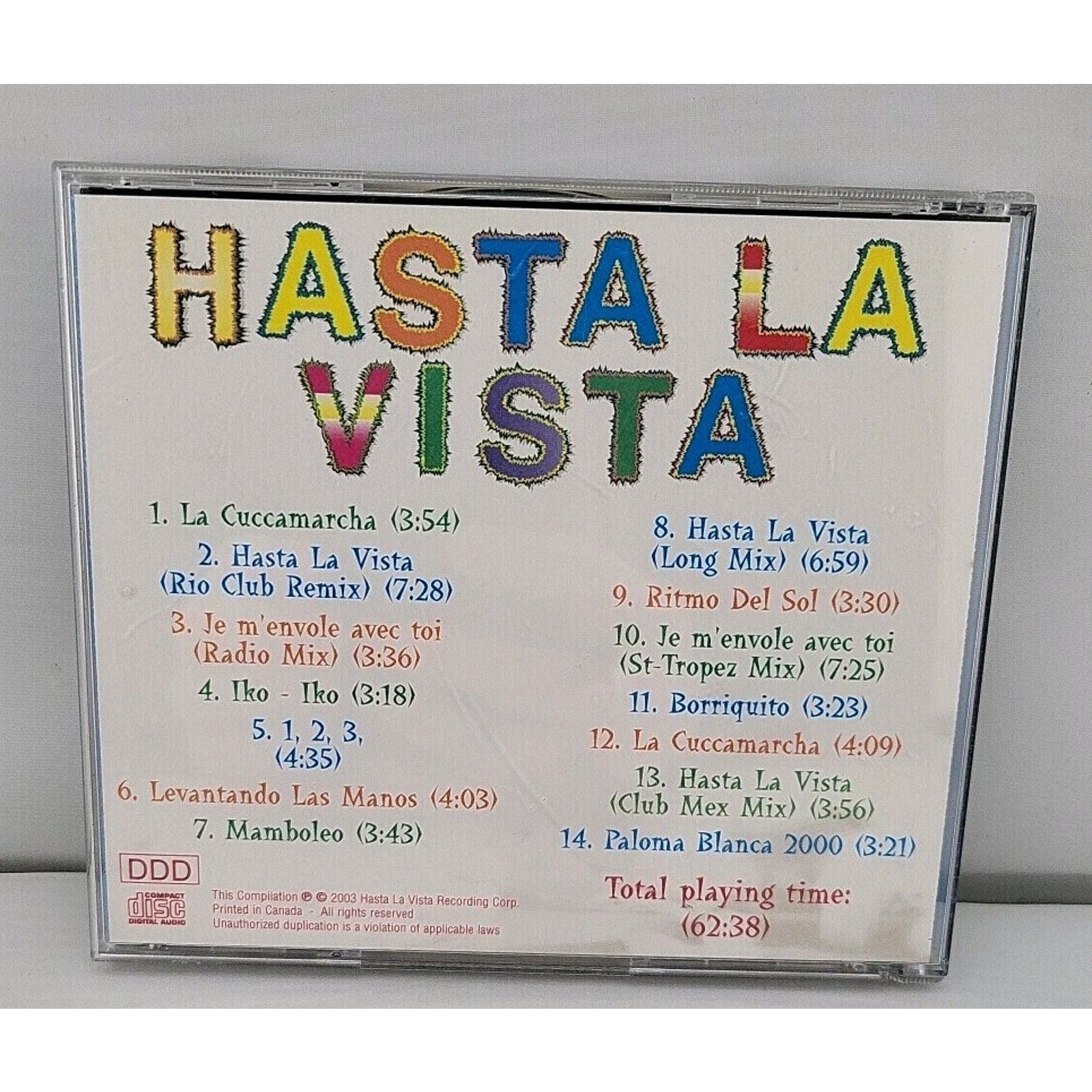 Hasta La Vista - Party Tunes - Volume 1 CD