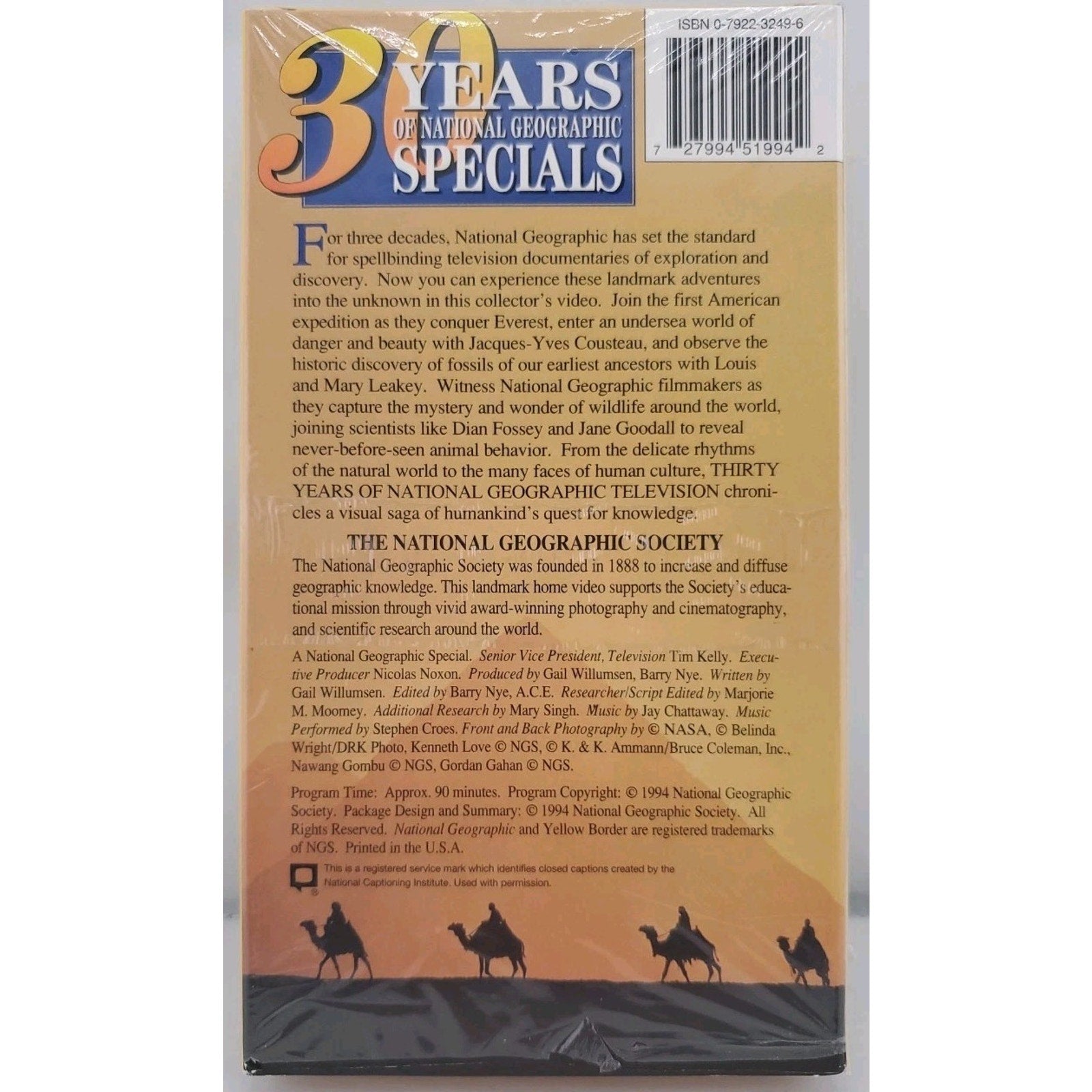 National Geographic Video - 30 Years of National Geographic Specials (VHS, 1996)