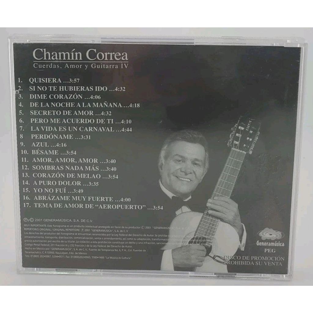 Chamin Correa - Cuerdas, Amor Y Guitarra IV- 2001 Mexican CD Album, PROMO
