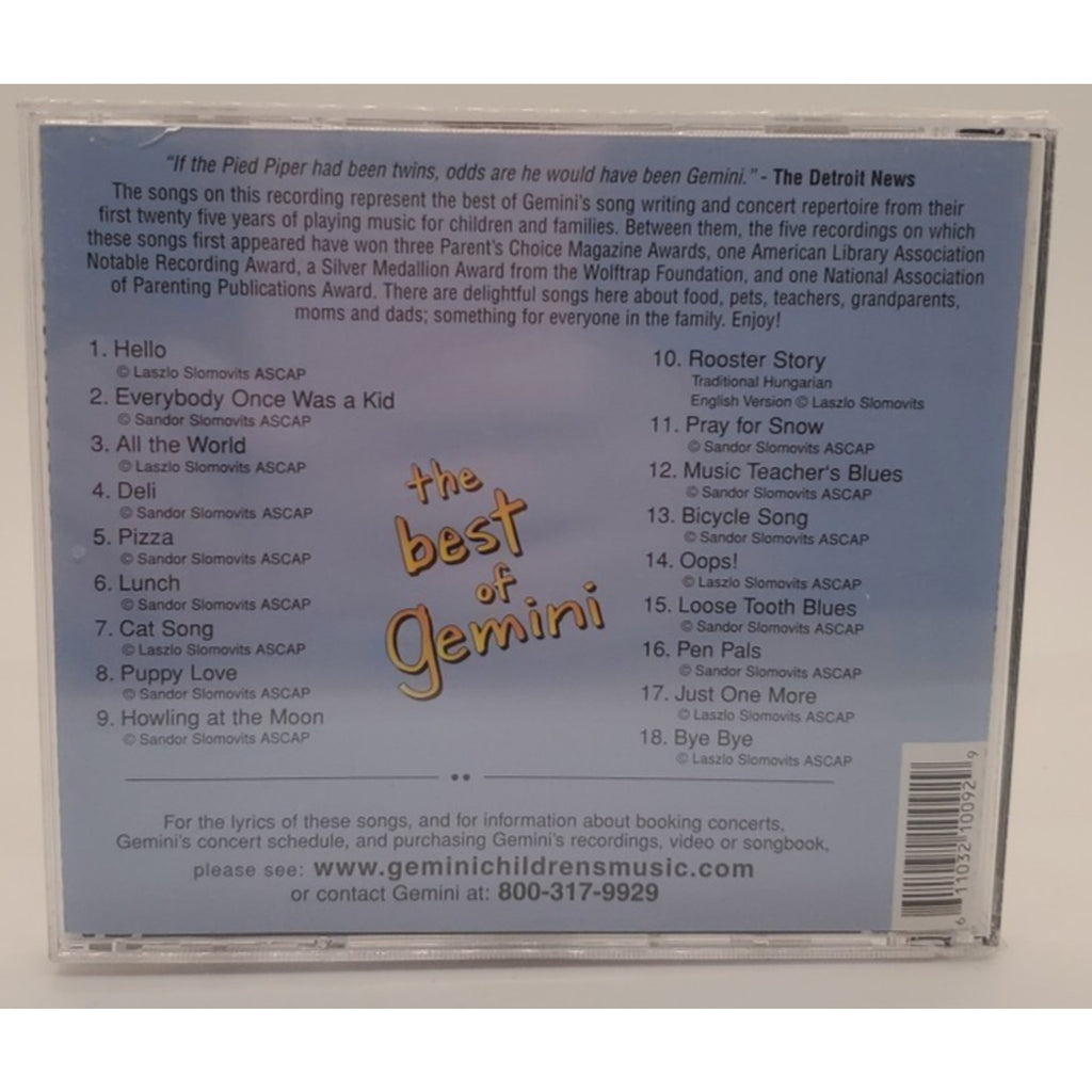 The Best Of Gemini Music for Children and Families (CD, 1998) RARE/OOP Michigan
