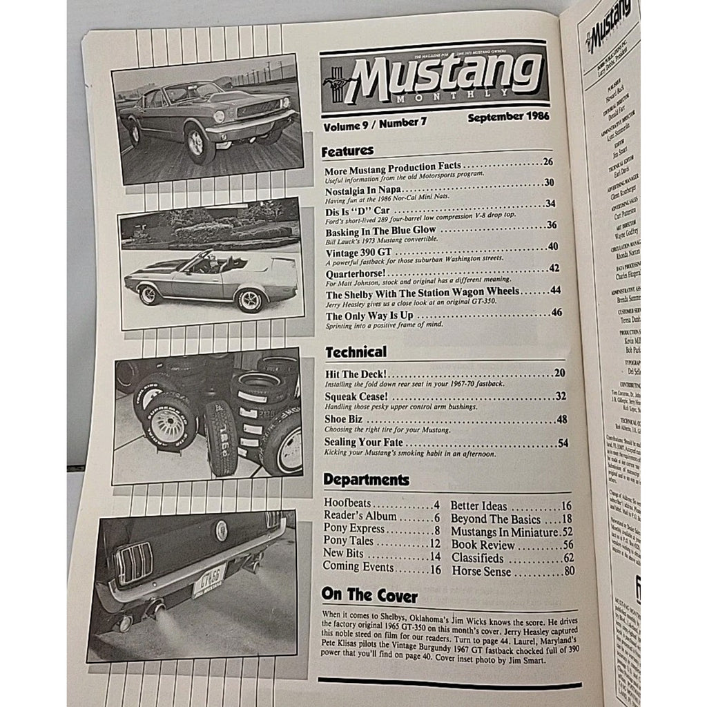 Mustang Monthly Magazine - September 1986 - Volume 9 Number 7