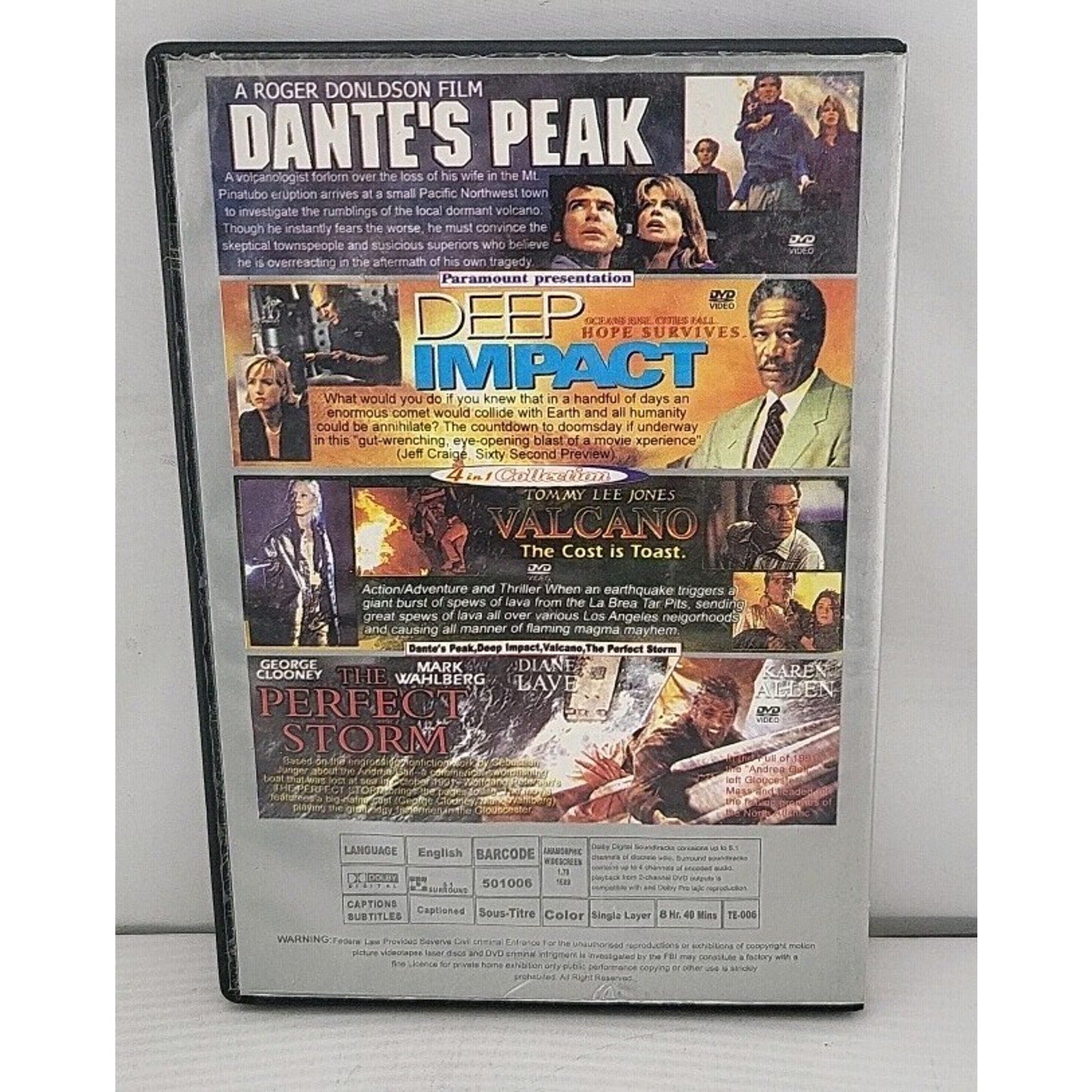 Dante's Peak - Deep Impact - Volcano - The Perfect Storm DVD