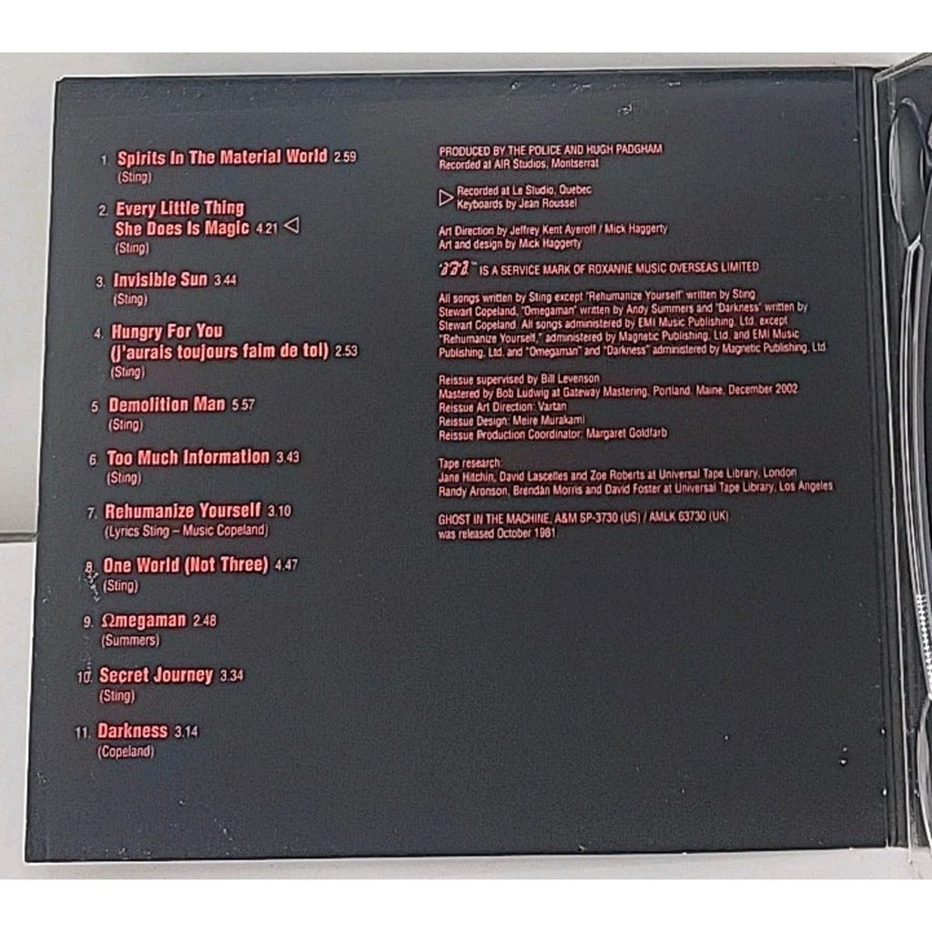 Ghost in the Machine by Police (CD, 2003)