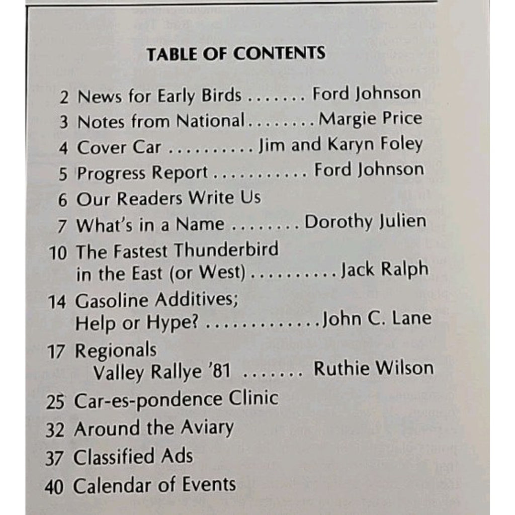 Early Bird Magazine July-August 1981