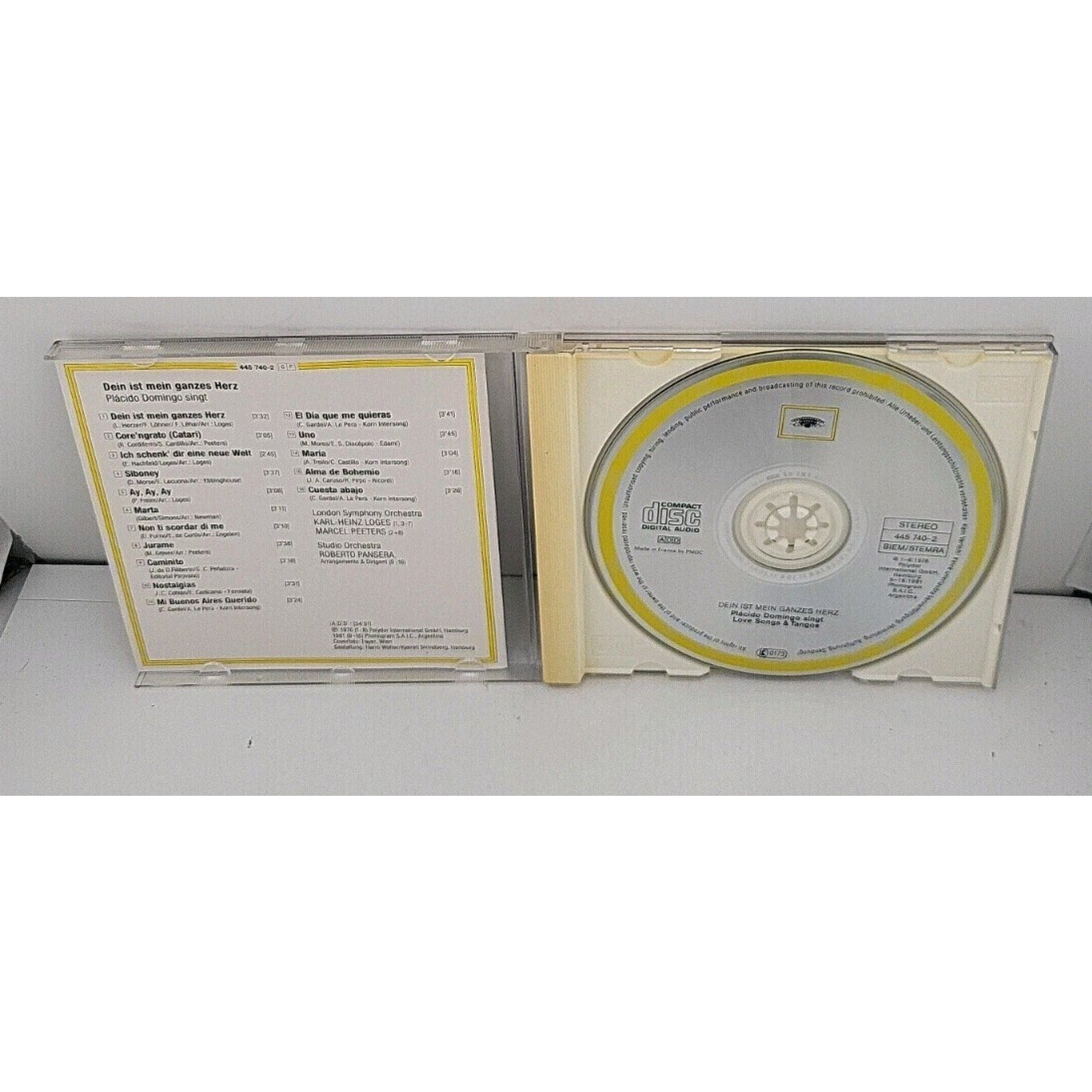 Dein Ist Mein Ganzes Herz - Plácido Domingo Singt Love Songs & Tangos CD