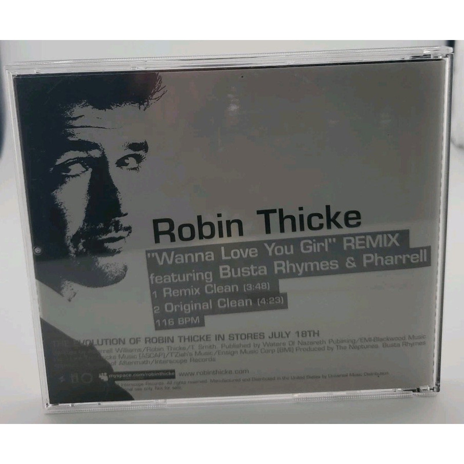 Robin Thicke Wanna Love You Girl Remix (CD)