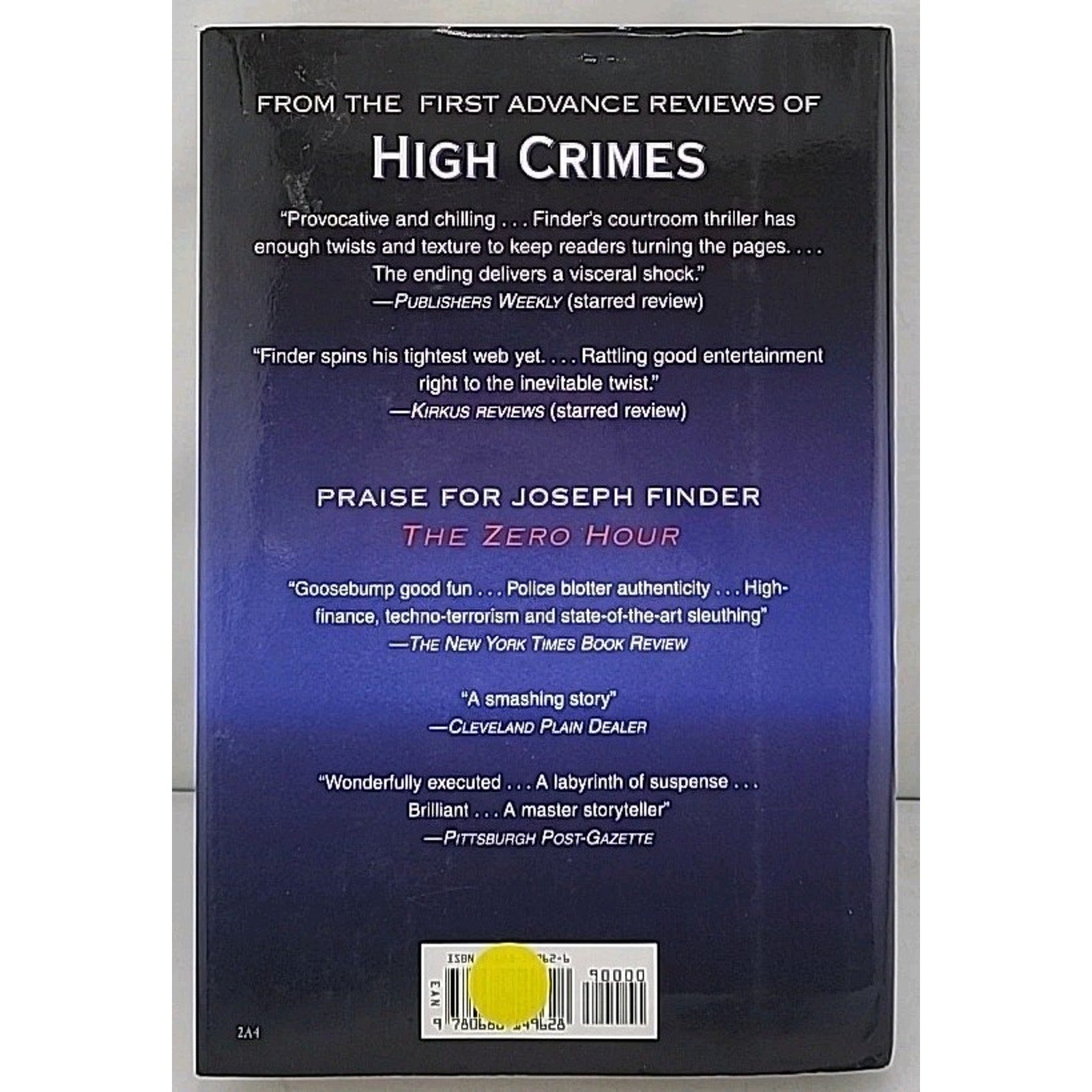 High Crimes by Joseph Finder (1998, Hardcover)