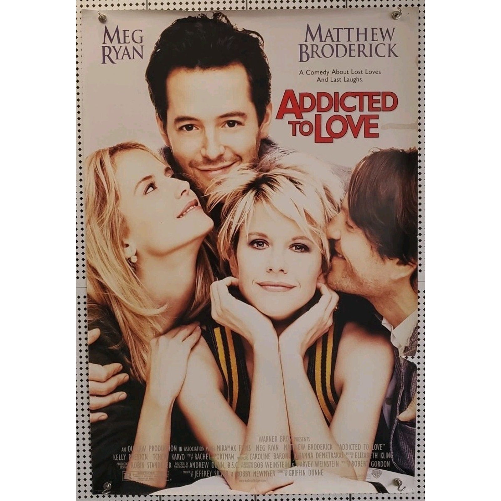 Addicted To Love 1997 Movie Poster 27x40 Matthew Broderick, Meg Ryan Single/Side
