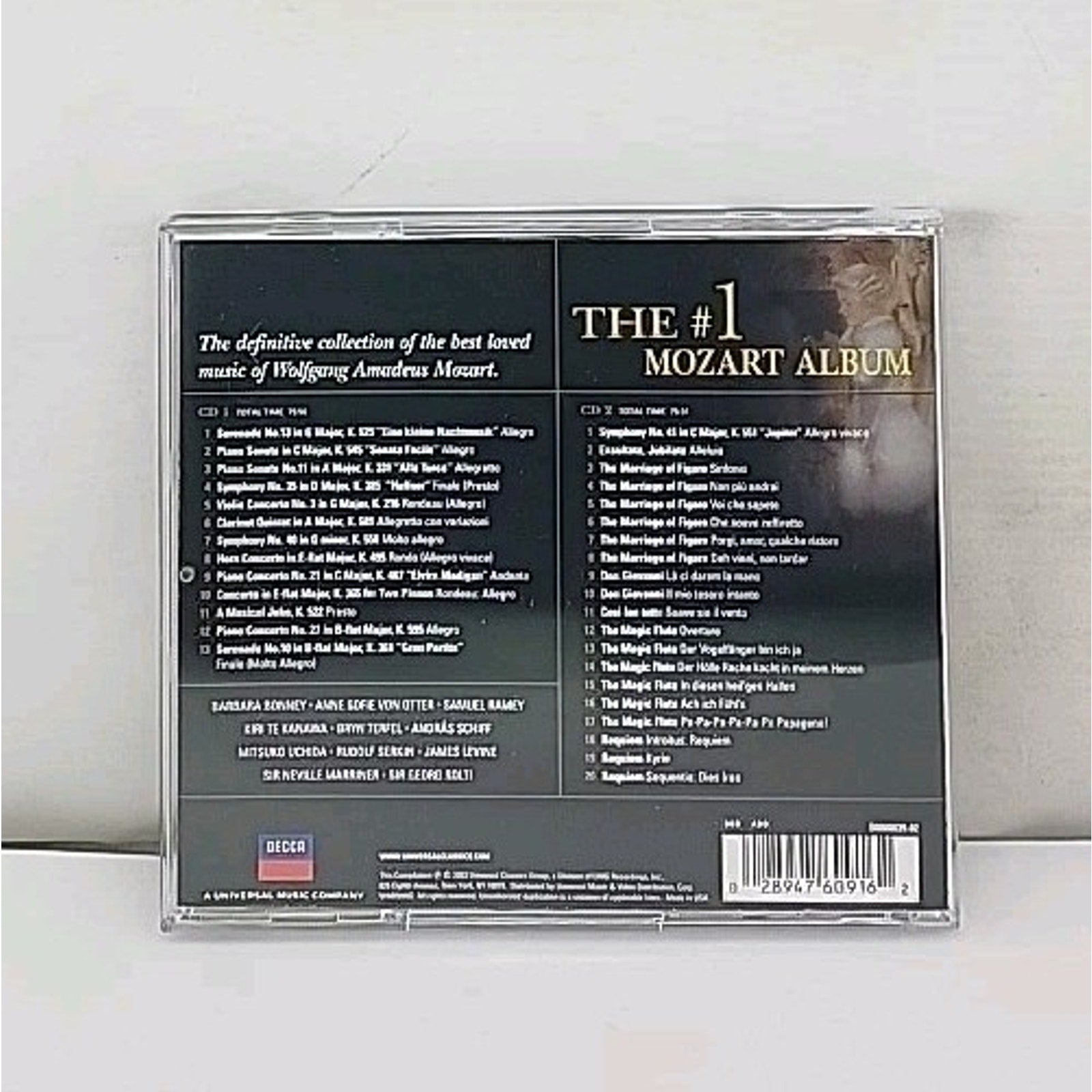 The #1 Mozart Album by Various Artists (CD, Jul-2003, 2 Discs, Decca)