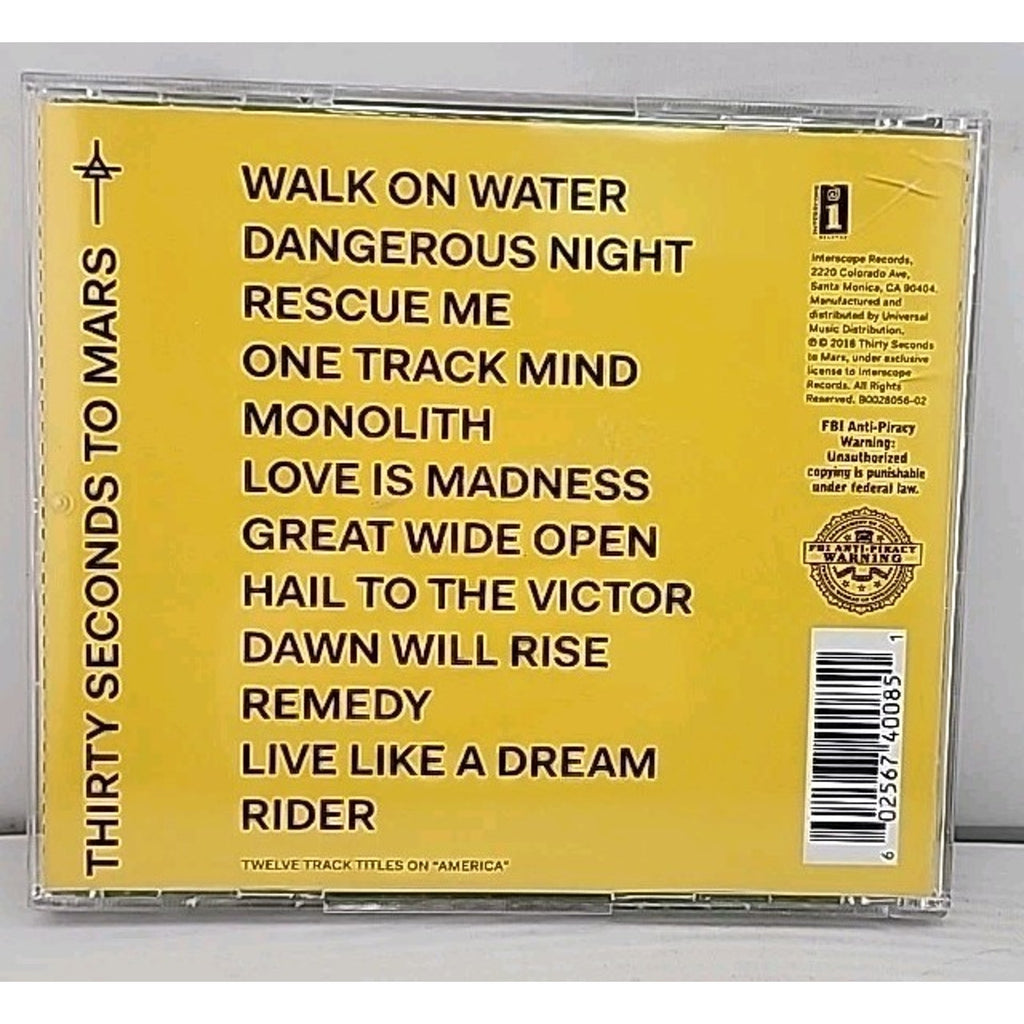 America by Thirty Seconds to Mars (CD, 2018)