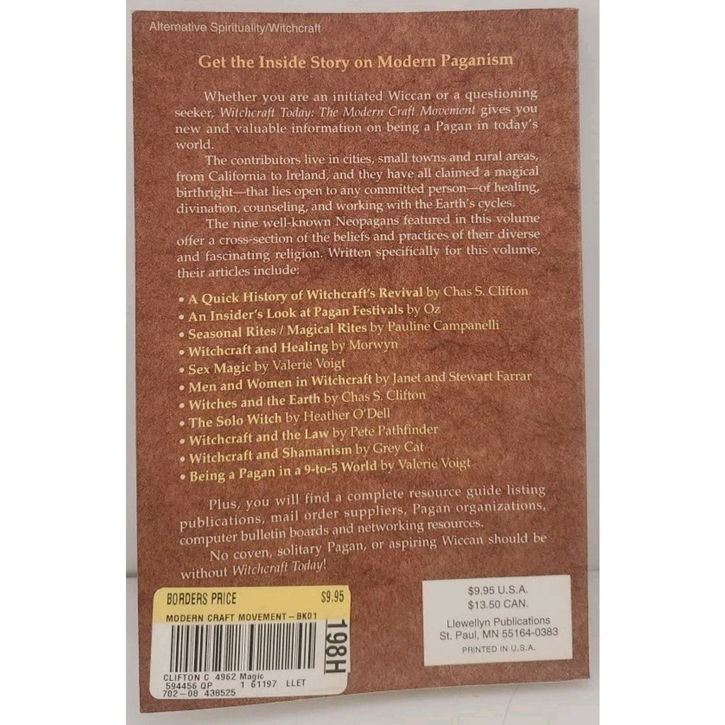 The Modern Craft Movement - Witchcraft Today Book One - Chas S Clifton