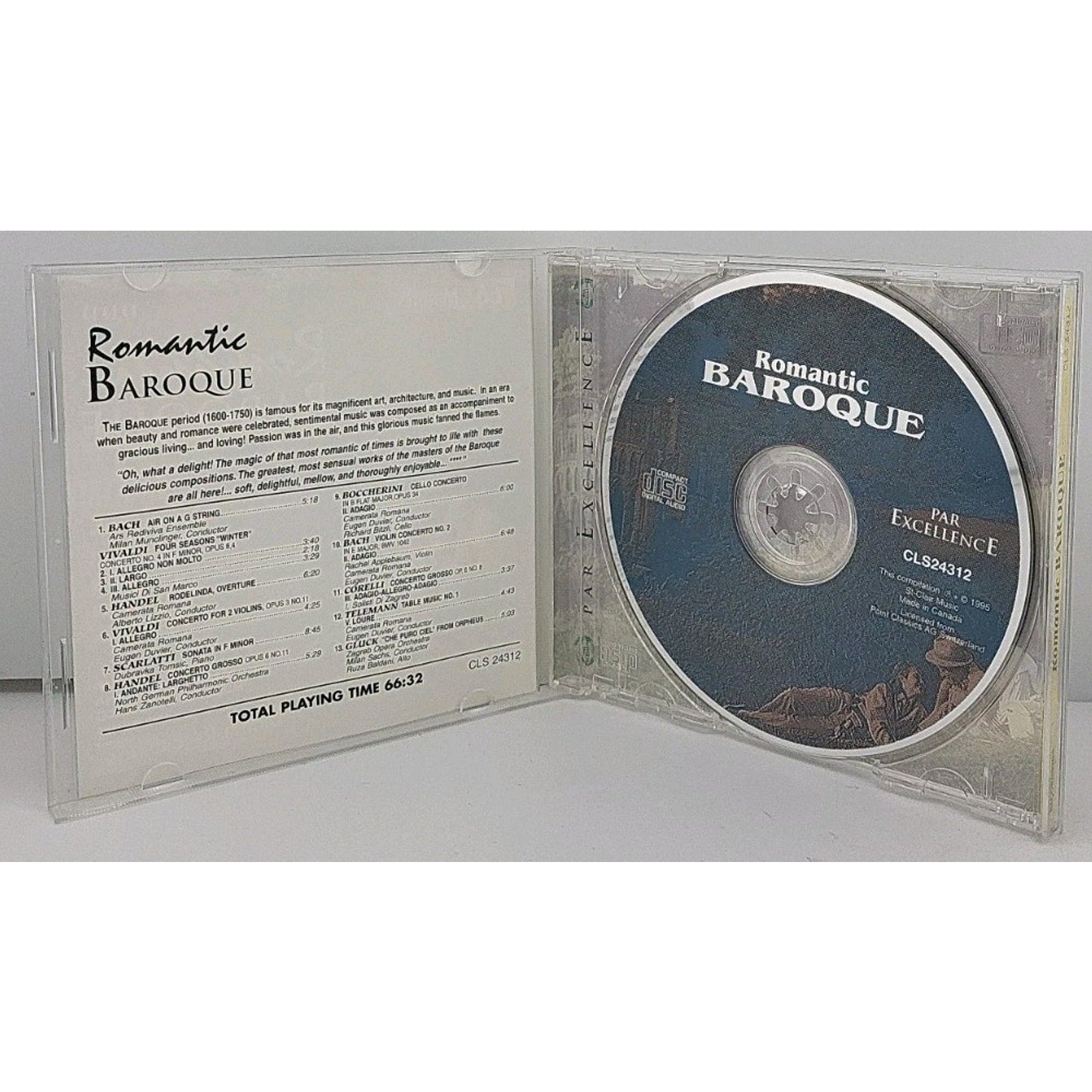 Romantic Baroque CD Vivaldi Telemann Corelli Bach Scarlatti & More