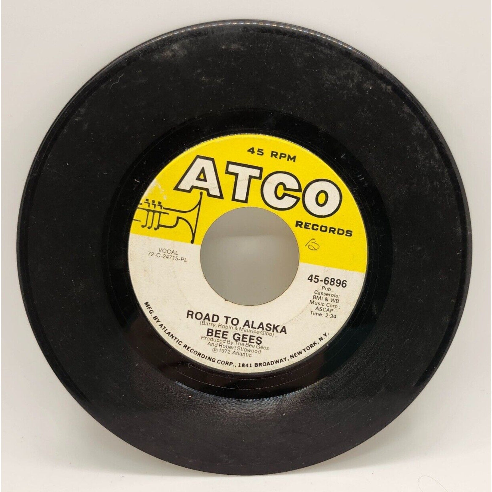 Run to Me / Road to Alaska by Bee Gees (Record) - 45-6896