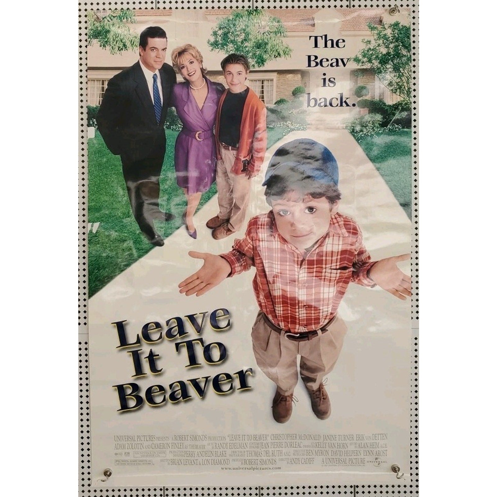 1997 Leave It To Beaver Movie Poster VHS Movie Release Giant 40x27 Advertising