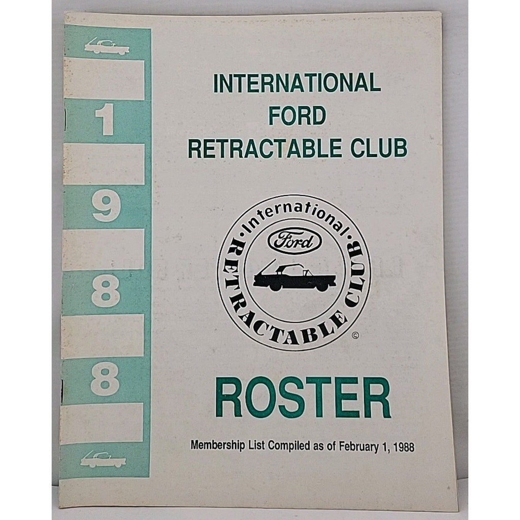 International Ford Retractable Club - 1988 Roster