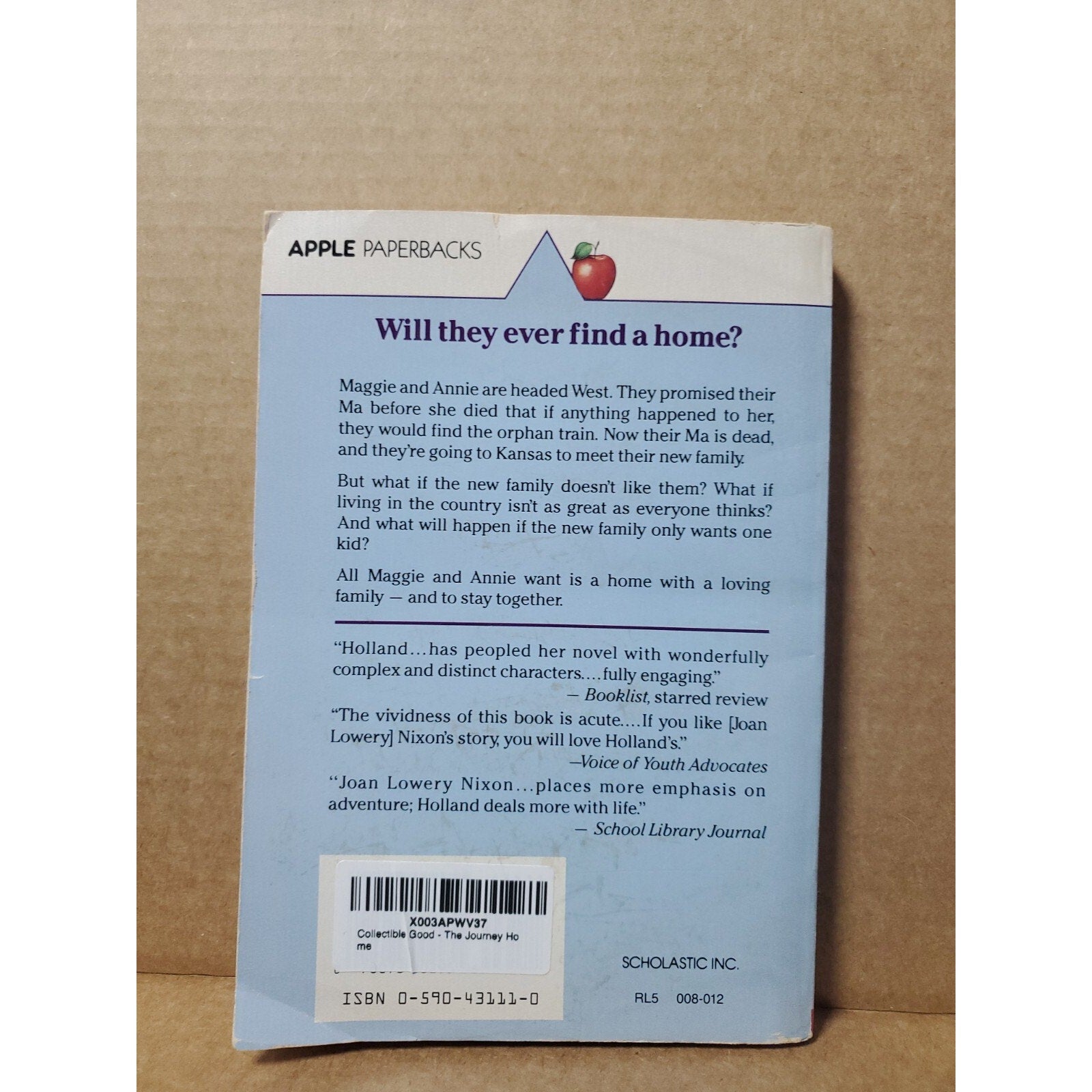 The Journey Home by Isabelle Holland (1993, Trade Paperback)